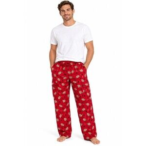 Duluth Trading Co. Men's Sleep Lounge Pants 2XL x 32 Festive Beaver Print Cotton